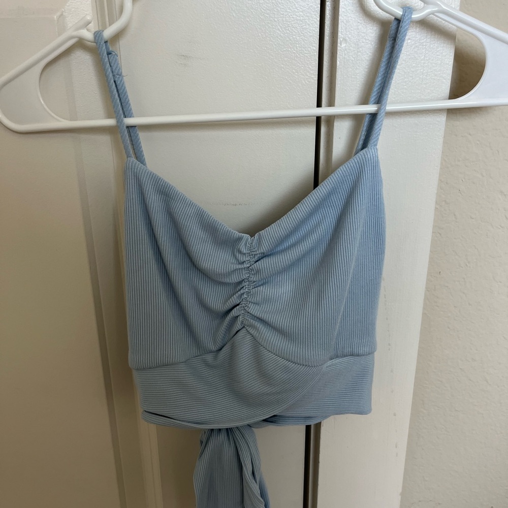 Light Blue Crop Top